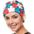 thumbnail image 1 of Bonnet de Bain à Pétale Floral pour Femmes – Style Rétro Vintage Bonnet de Bain pour Cheveux Longs et Courts, 1 of 5