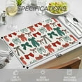 thumbnail image 3 of Coquette Christmas Bows Ribbons Placemats - Xmas Table Mats for Kitchen Dining Room Winter Holiday Party Decoration - Washable 12x18 Inch, 3 of 6