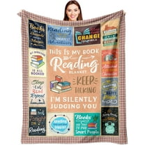 Book Lovers Gifts, Gifts for Book Lovers Women, Librarian Gifts, Literary Gifts, Book Accessories for Reading Lover, Gifts for Reader, Book Club/Bookish Gifts Throw Blanket 60x50 Inch