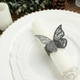 thumbnail image 5 of BalsaCircle 12 Laser Black Cut Butterfly Napkin Rings Dinner Party Wedding Decorations Events Reception Supplies, 5 of 8