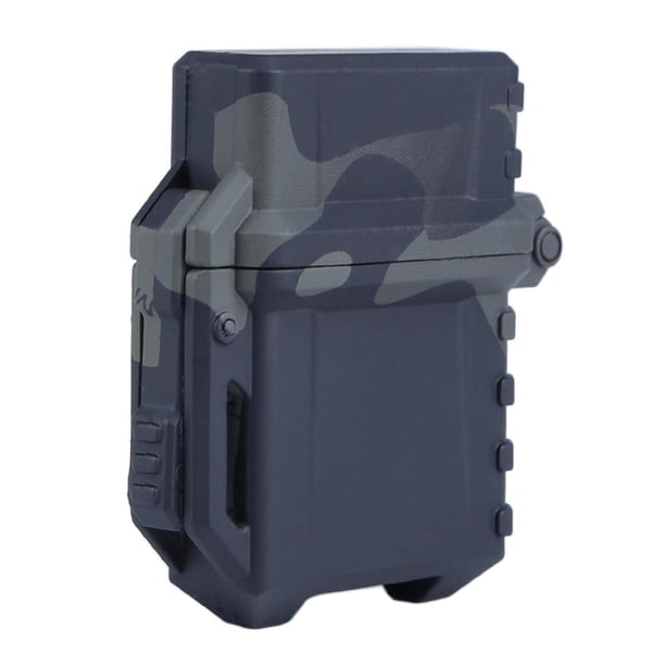 Estuche para encendedor de cigarrillos Caja de encendedor portátil Accesorios para contenedores (CP negro)