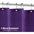 thumbnail image 3 of Purple Fabric Shower Curtain Liner, Simple Shower Curtain or Liner for Modern Neutral Hotel Bathroom Decor, Waterproof Cloth & Machine Washable, 12 Plastic Hooks, 72" W x 72" H, 3 of 6