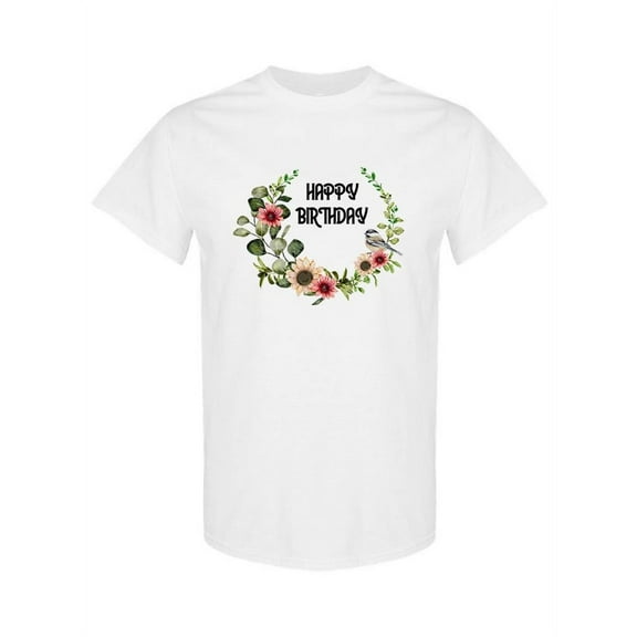 Happy Birthday Wreath T-Shirt Women -SPIdeals Designs, Female 4X-Large