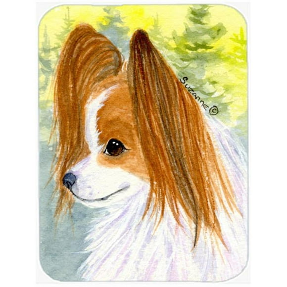 Carolines Treasures SS1025LCB Papillon Glass Cutting Board - Large