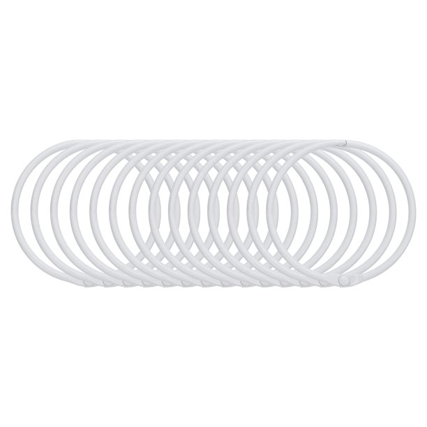 Anillos de cortina de ducha Uxcell de 14 piezas, ganchos de cortina de ducha redondos de 2 pulgadas para varillas de cortina, blancos