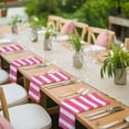 thumbnail image 3 of Pink Striped Cloth Napkins, Modern Simple Monochrome Geometric White Washable and Reusable Dinner Napkins Set of 4, Table Napkin for Kitchen Party Birthday Wedding Hotel Housewarming 20"x20", 3 of 8