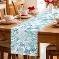 thumbnail image 5 of Ocean Coral Table Runner 90 Inches, Summer Nautical Coastal Coral Starfish Blue Green Bed Runner Dresser Scarves Tabletop for Indoor Outdoor Parties/Ceremony/Banquet, 13" x 90", 5 of 9
