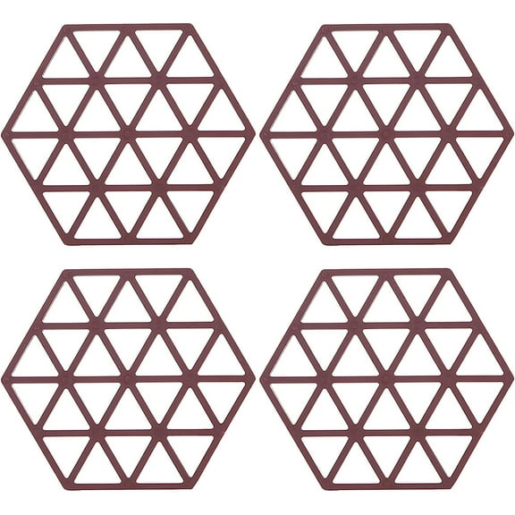 LINLIN Silicone Insulated Coaster, Silicone Cup Mat, Insulation, Water Absorption, Tabletop, Restaurant, Anti-Slip, Round, Fashionable, Simple, Gift, 13cm, 4 Pieces