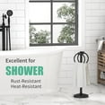 thumbnail image 4 of 17" Matte Black Stainless Steel Standing Towel Rack Double Towel Ring Hand Towel Stand Holder, Bathroom Accessories Set Hardware Towel Bar Hanger for Bathroom Vanity and Kitchen Countertops, 4 of 16