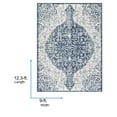 thumbnail image 3 of Livabliss Area Rugs for Living Room, 9x12 Floransa Traditional Navy Rug, Bedroom Dining Room Home Decor Stain Resistant Carpet (8'11" x 12'4"), 3 of 8