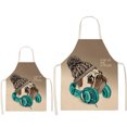 thumbnail image 1 of Awdenio DOG PUG Printed Cotton Linen Sleeveless Apron Kitchen, 1 of 1