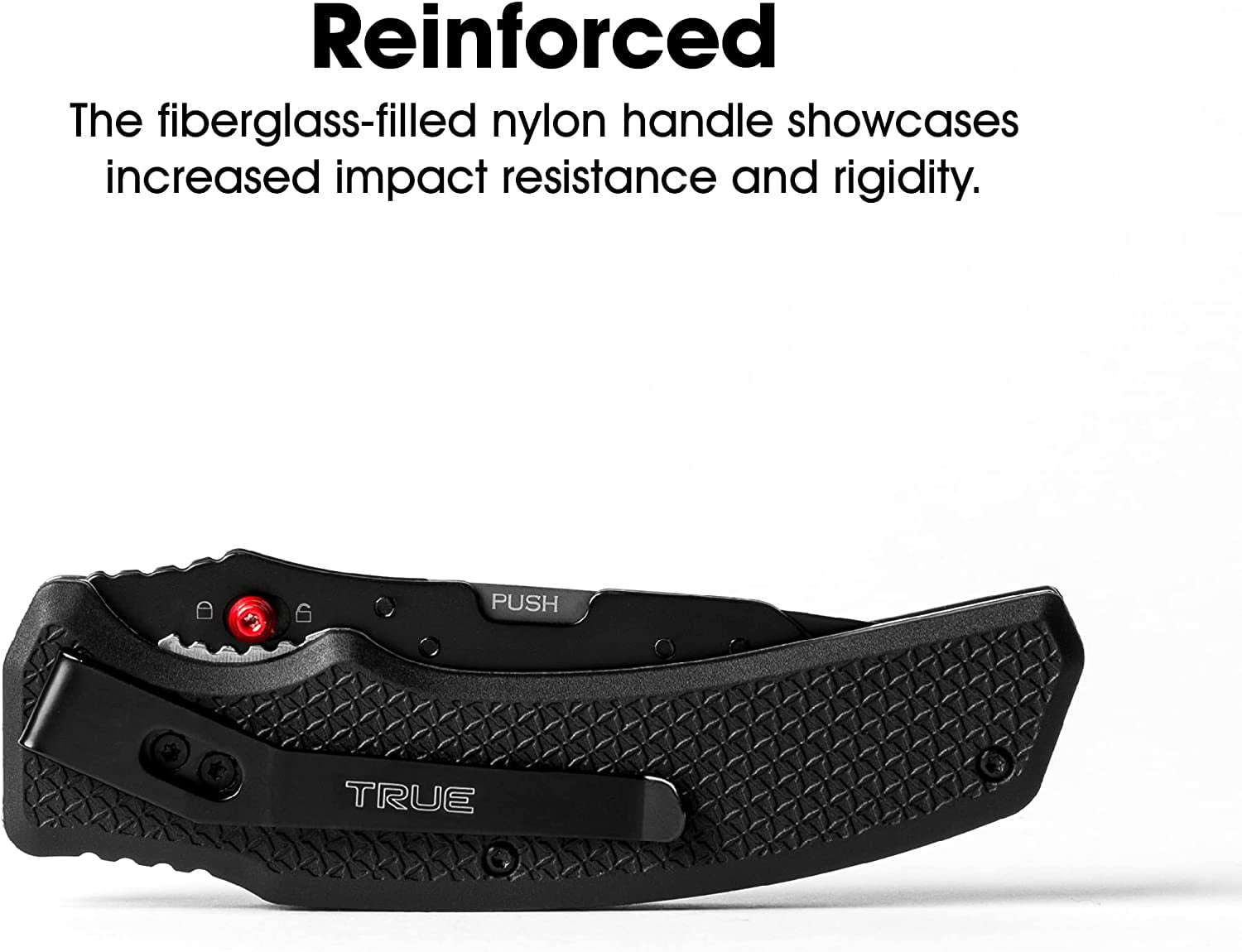 True Replaceable Blades Pocket Knife, Black/Grey