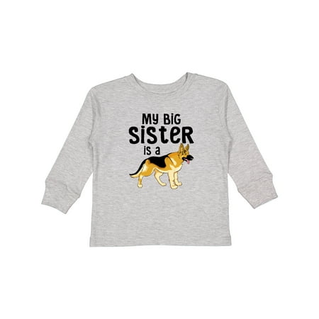 

Inktastic My Big Sister is a German Shepherd Gift Toddler Boy or Toddler Girl Long Sleeve T-Shirt