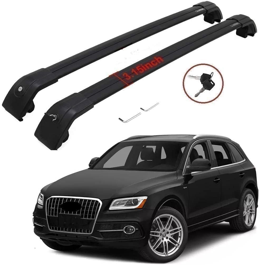 NIXFACE Black Roof Cargo Rack for Audi Q5 20072022 Roof Rack Cross Bars Rail Luggage Carrier