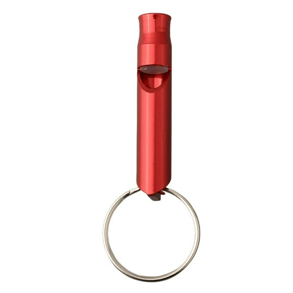 1pc Mini Survival Metal Whistle Aluminum Alloy 45x8mm For Training Pets Dogs Birds Outdoor Survival Camping Hiking Accessories Red