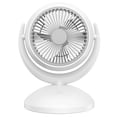thumbnail image 1 of Ventilador de mesa 4 modos de velocidad Base estable Ventilador de escritorio pequeño con circulación de aire recargable ultra silencioso para oficina familiar Enchufe escolar (sin oscilación), 1 of 13