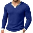 thumbnail image 3 of StSilkitty Long Sleeve T-Shirts for Men Textured V Neck Slim T Shirt Lightweight Soft Stretch Pullover Tops, 3 of 6