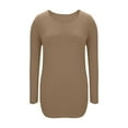 thumbnail image 5 of ShiShine Maternity's Shirt Long Sleeve Basic Top Ruch Sides Bodycon Tshirt for Pregnant Women, 5 of 7