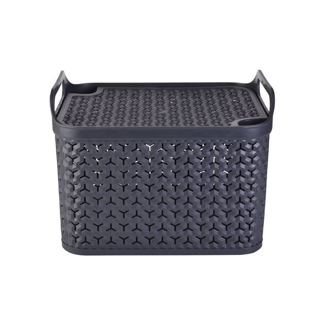 Cesta Apilable Mediana Azul AGBOX | Multiusos, Organiza tu Hogar | Resistente y Duradera