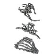 thumbnail image 2 of 3PCS Gothic Accessories Black Spider Web Skeleton Hand Skull Cute Large Hair Claw Clips for Women Goth Accessories Cute Hair Clips Skeleton Hair Clip, Halloween Decoration, 2 of 2