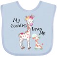 thumbnail image 3 of Inktastic My Grandma Loves Me Giraffe Boys or Girls Baby Bib, 3 of 4