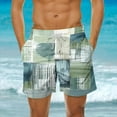 thumbnail image 2 of UTSJKR Mens Casual Swim Shorts Stretch Waist Short Pant Classic Vintage Pants Training Hawaiian Summer Beach Shorts Multicolor 20, 2 of 6