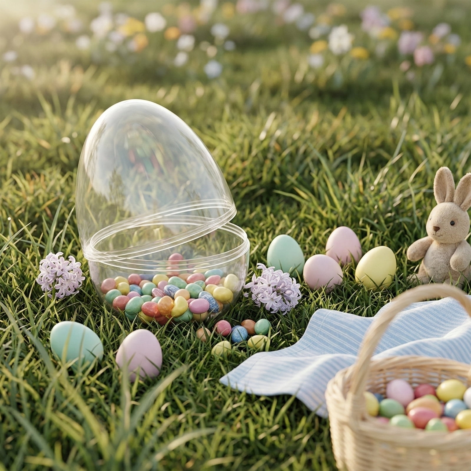 Giant Easter Egg Plastic Fillable Easter Eggs Empty Easter Eggs Easter Basket Stuffers Party Supplies Egg Hunt Surprise Diy,giant Fillable Plastic Easter Egg