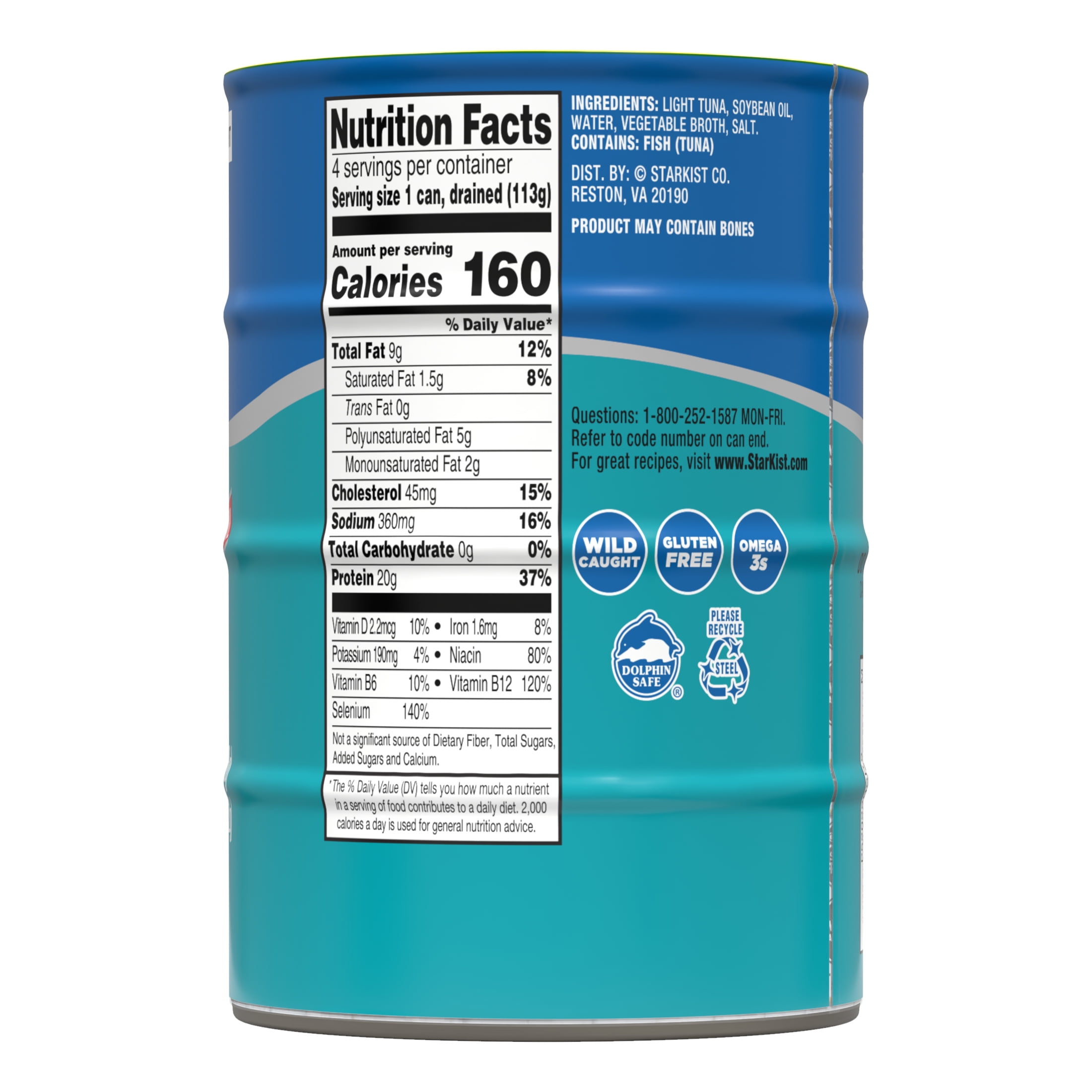(2 pack) StarKist Chunk Light Tuna in Vegetable Oil, 5 oz, 4 Cans
