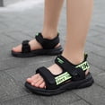 thumbnail image 2 of CAUYDY Boys Sports Active Sandals Open Toe Athletic Summer Shoe Adjustable Strap Lightweight Sandals(L101-Green,12), 2 of 9