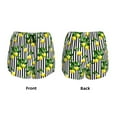 thumbnail image 4 of Disketp Lemons on Striped Print Women's Shorts Workout Shorts for Athletic Gym Running Shorts with Phone Pockets Medium, 4 of 8