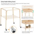 thumbnail image 3 of Renwick 47" Play Top Bird Cage with Rolling Stand, Almond, 3 of 8