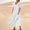 9-Blanc, variante sur Xdegoge Robes en Coton et Lin pour Femmes Manches Courtes Robe Midi d'Été, Robes Maxi à Manches Courtes, Robe d'Invitée de Mariage Été Petite, Robes à une Épaule pour Femmes,Ropa de NiñOs Rouge Melon D\'eau S