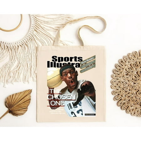 vintage LeBron James Chosen One Sports Illustrated Cover Tote Bag-TH23911