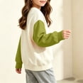 thumbnail image 5 of StSilkitty Boys Girls Long Sleeve Sweatshirts Color Block Crewneck Pullover Tops Fall Winter Warm Clothes Size 2-12, 5 of 9
