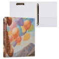 thumbnail image 3 of Teddy Dog Ballons Mountains 3 Ring Binders 1.5 inch Hardcover File Folders with Interior Pockets A4 Size Organizer for School Office Hospital Set of 2, 3 of 8