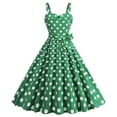 thumbnail image 2 of xfsWaSs Women's Vintage Dress Sleeveless Polka Dot Dress 1950S Party Swing Dresses Spaghetti Straps Wedding Guest Dresses for Women, 2 of 5