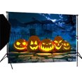 thumbnail image 1 of BSDHOME Polyester 7x5ft Halloween Blue Night Pumpkin Backdrop Photography Background Photo Studio Props, 1 of 4
