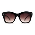 thumbnail image 2 of Womens Thick Horn Rim Hipster Boyfriend Sunglasses Brown Tort Brown, 2 of 4