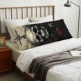 thumbnail image 5 of Bixox Vintage Winged Rose Skull Print Body Pillow Cover with Zipper Closure, Cozy Fuzzy Fleece Body Pillow Case Cover 20 x 54 Inches,Long Body Pillow Pillowcase, 5 of 6