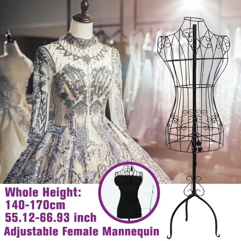 55" 67" Adjustable Dress Form Mannequin ,Vintage Designers Black