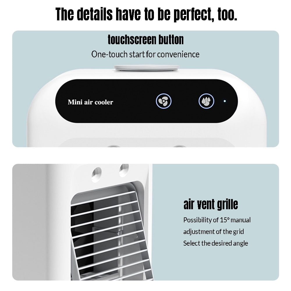 MDHAND Portable Air Conditioners, 2 Speeds Digital Display for Bedroom Office Outdoor