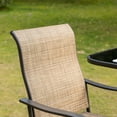 thumbnail image 6 of Outsunny Set of 2 Outdoor Swivel Bar Stools with Armrests, Bar Height Patio Chairs with Steel Frame for Balcony, Poolside, Backyard, Brown, 6 of 9