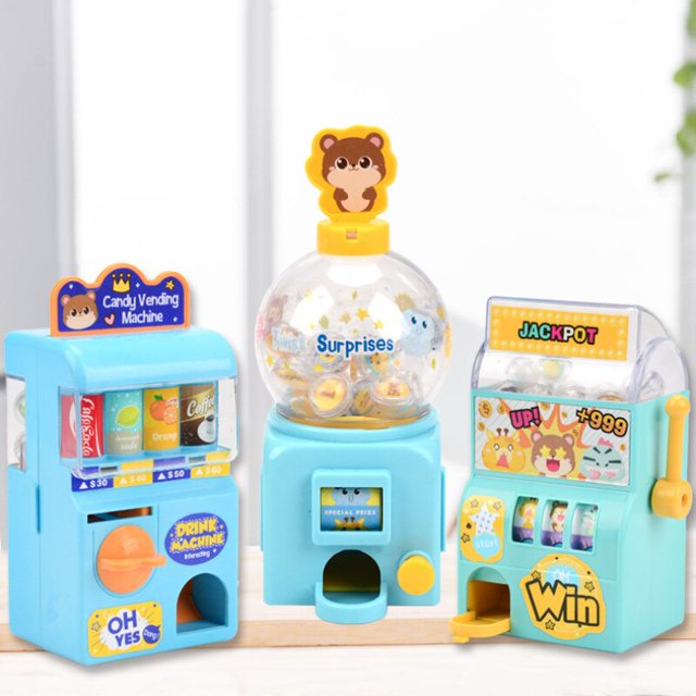Simulated Lottery Machine Swing Toy Machine Desktop Hand-held Beverage Toy Vending Machine Game Simulation Board Jigsaw PuzzleB He Qiyong unisex
