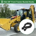 thumbnail image 2 of Unique Bargains Tractor Bucket Hooks 3/8" Front Tractor Accessories Bucket Grab Hook Metal 3.27"x4.92" Black 15 Ton with 1 Cyan Stopper and 1 Small Wrench 1 Set, 2 of 6