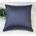 thumbnail image 3 of Aiking Home 20x20 Inches Faux Silk Square Throw Pillow Cover, Zipper Closure, Navy (Set of 2), 3 of 4
