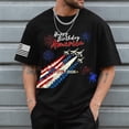 thumbnail image 2 of mgoYE 250 Years America Shirt Men Patriotic Short Sleeve USA Tees Shirts Happy Birthday America Tee Black L, 2 of 6