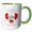Green/White, variant on 3drose, Funny Holiday Gym Work Out for Exercise Equipment Pun Humor, 11oz Two-tone Black Mug