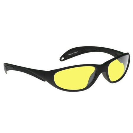 Night Driving Glasses with Yellow Polycarbonate Double Sided Anti Reflective Coating, Scratch Coating and UV Protection
