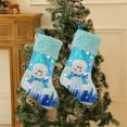 thumbnail image 6 of Luoshdecor Christmas Stockings With Light,Blue White Winter Wonderland Christmas Stockings for Family Holiday Xmas Party Decorations 19 in, 6 of 6