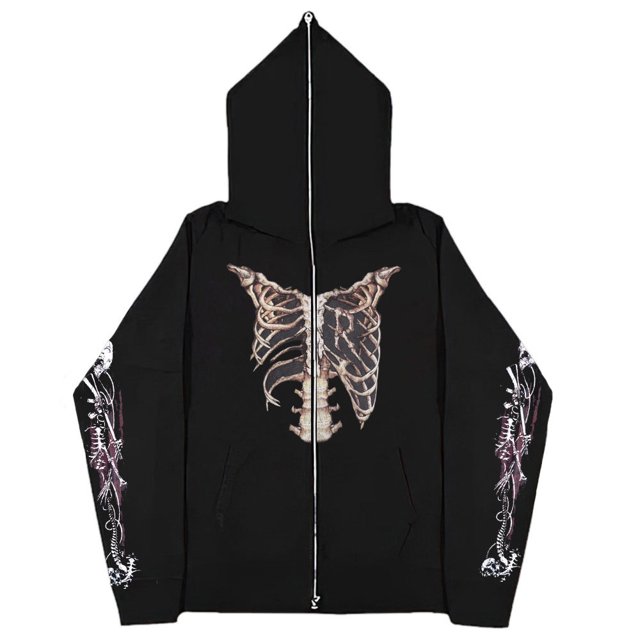 Sudaderas oscuras europeas y americanas para hombres y mujeres, sudaderas con capucha, parejas góticas, sudaderas Harajuku con cremallera de gran tamaño, 2023